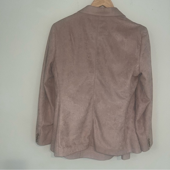 70s Vintage Faux Suede Skirt Suit in Tan Modern Size Medium - Picture 12 of 16